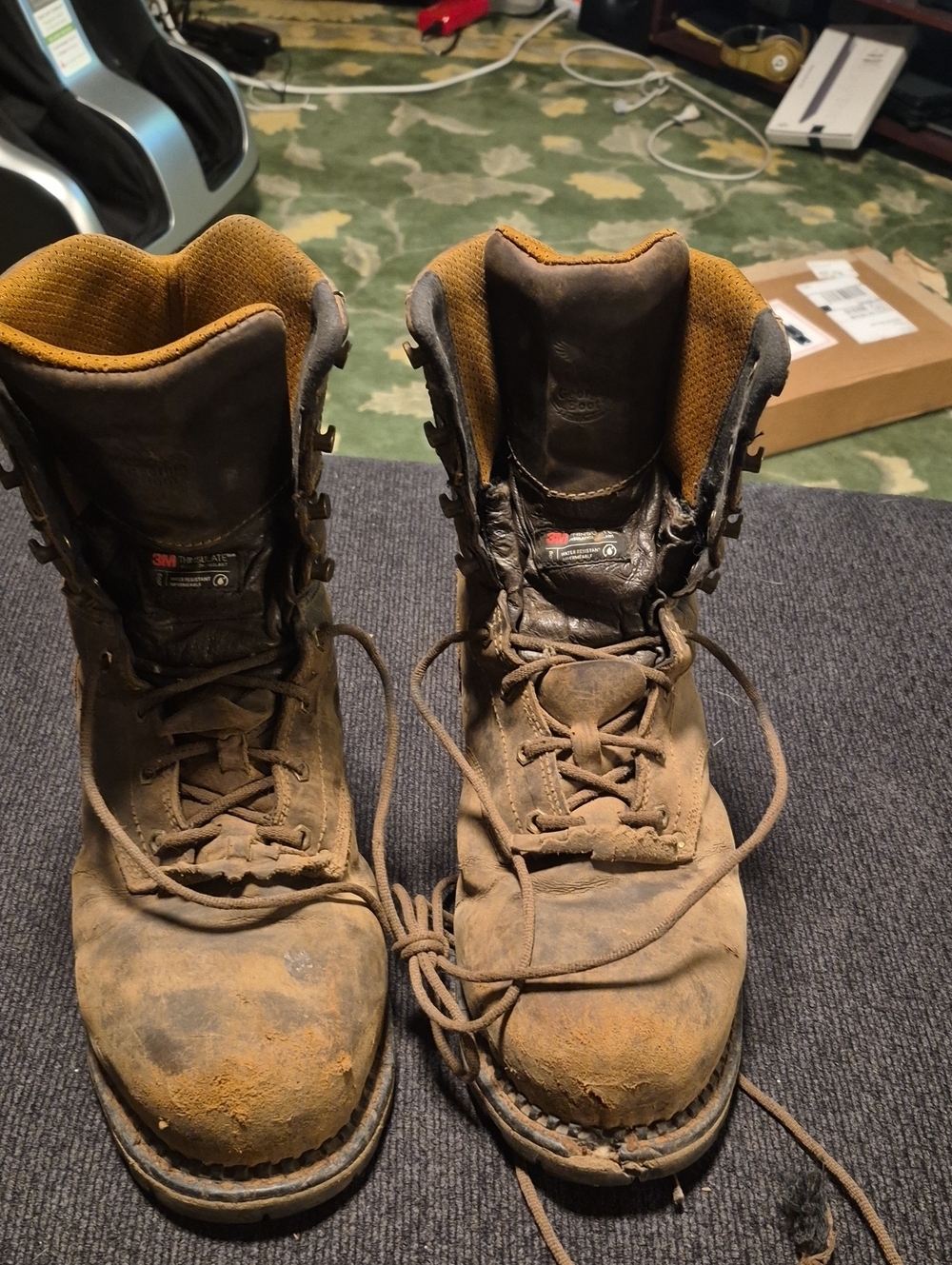 Georgia Boot Brown and Tan Work Boot Sole